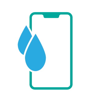 Illustration of iPhone submerged in water